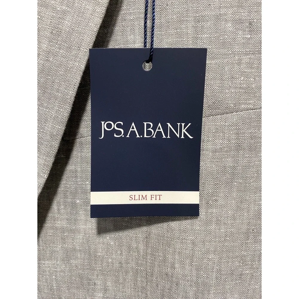 Jos. A. Bank Slim Fit Separates Linen Cotton Coat Blazer 40L Beige Double Vented
